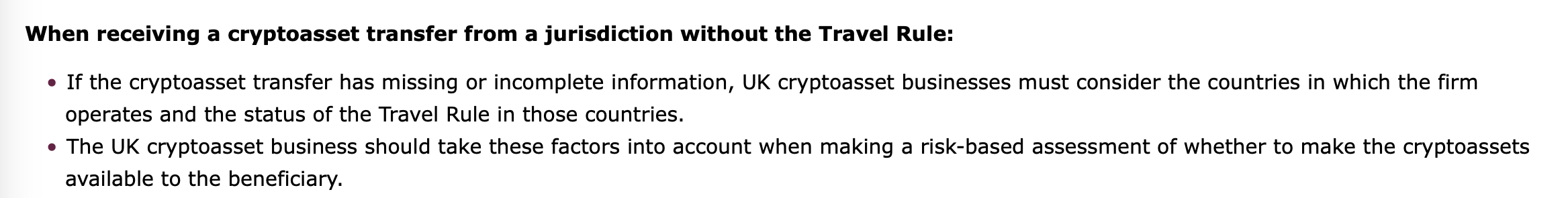 UK crypto businesses to comply with FATF Travel Rule beginning in September