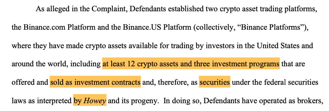 Binance used ‘tortured’ interpretation of law in bid to toss suit, says SEC