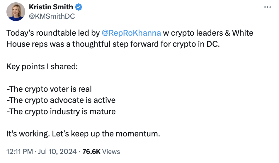 US lawmakers meet with crypto advocates in DC roundtable