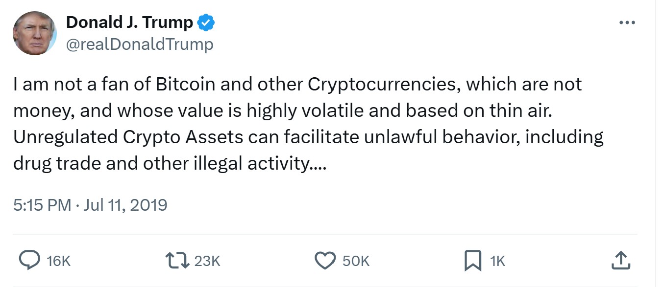 Trump weighing Bitcoin hater Jamie Dimon for US Treasury