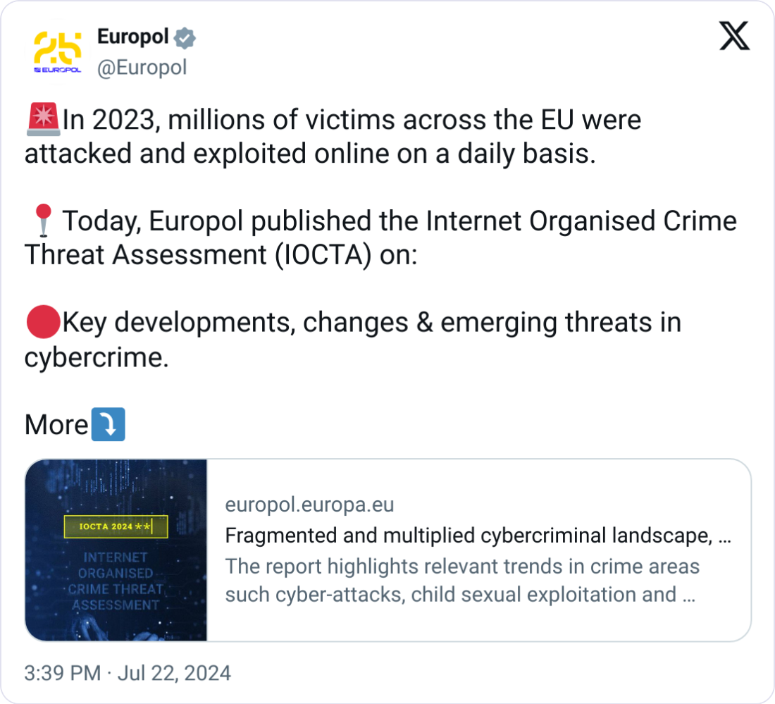 Europol anticipates rise in AI-driven cybercrime: Report