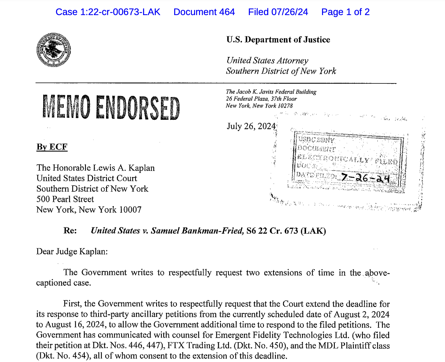 Judge approves delaying forfeiture of donations from FTX-funded PACs