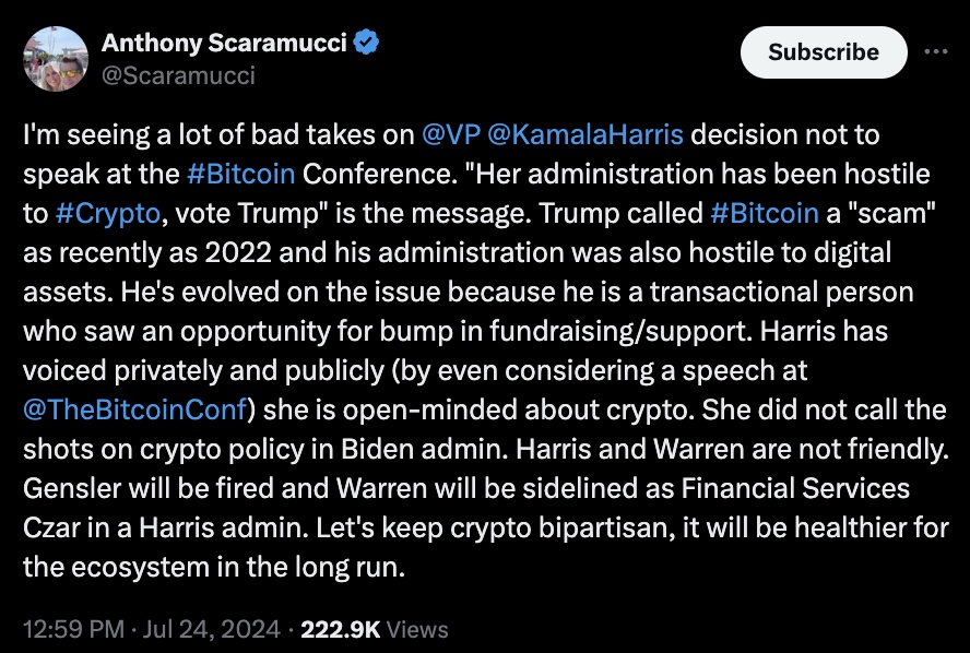 Donald Trump may not be the champion that crypto advocates hope