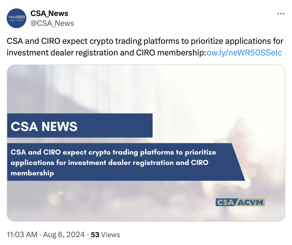 Canadian crypto exchanges face deadline for CIRO membership