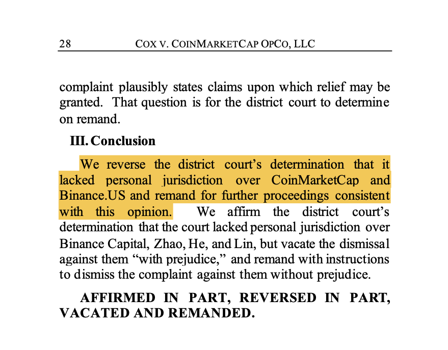 US Court of Appeals reboots HEX manipulation case against Binance.US