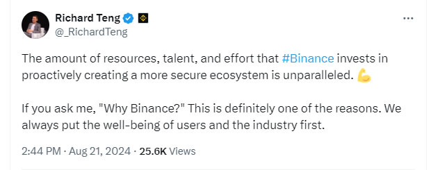 20% of Binance’s new hires this year are in compliance, says CEO