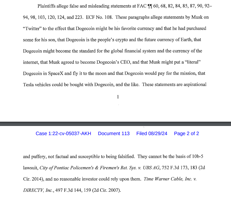 Elon Musk, Tesla beat Dogecoin manipulation lawsuit