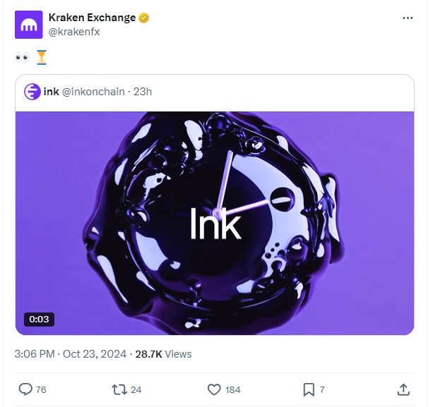 Kraken to launch Ink blockchain for DeFi in early 2025