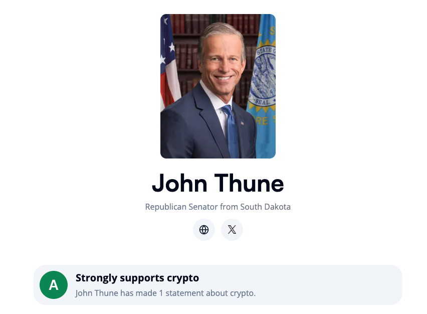 Crypto community hopeful about new Senate leader John Thune