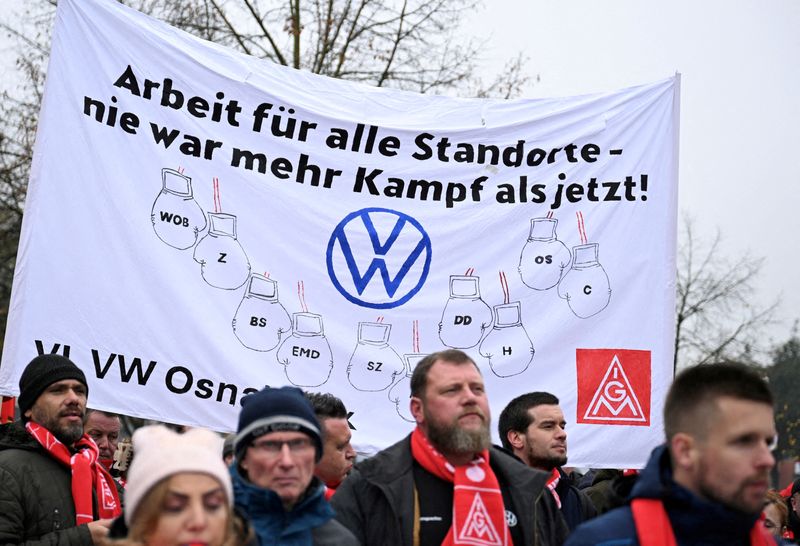 VW workers step up strikes to fight German plant closures