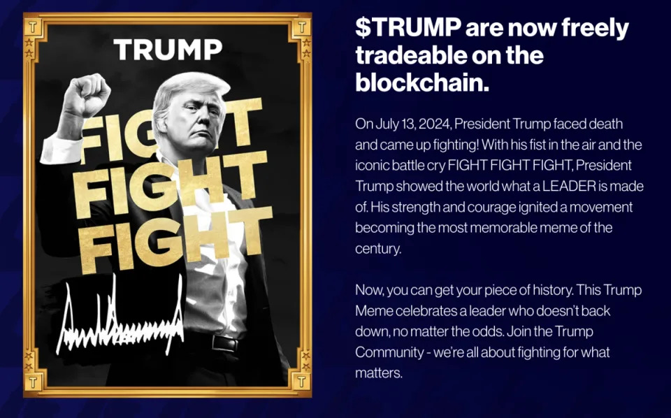 Trump launches memecoin that quickly crosses $10 billion market cap