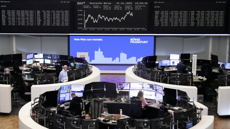 European stocks rise on Trump's Davos speech; Puma slumps